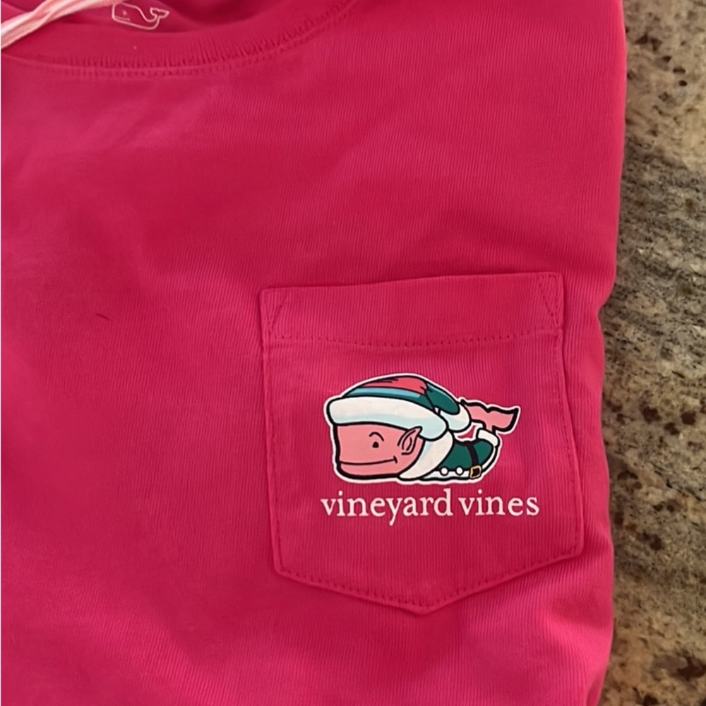 NWT Vineyard Vines LS Christmas t shirt 7/8